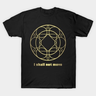 BLM Not Moving Gold Version T-Shirt